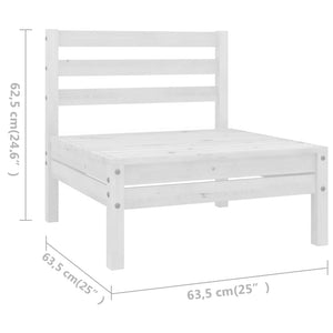 Set Salotto da Giardino 7 pz in Legno Massello di Pino Bianco 3082713