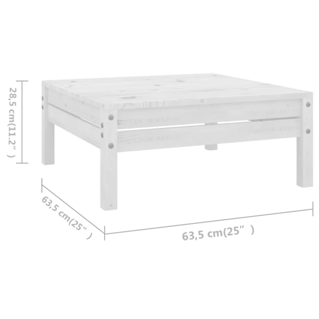 Set Salotto da Giardino 7 pz in Legno Massello di Pino Bianco 3082713