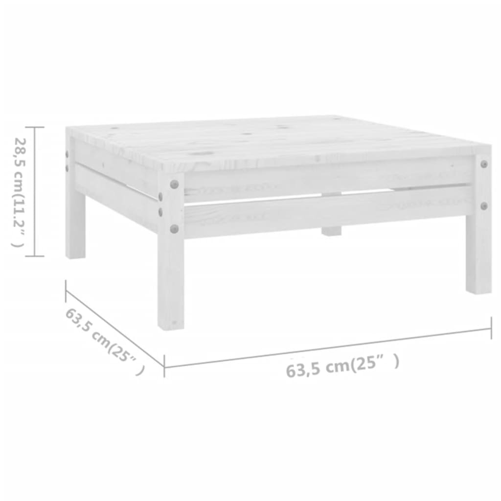 Set Salotto da Giardino 8 pz in Legno Massello di Pino Bianco 3082743