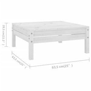 Set Salotto da Giardino 8 pz in Legno Massello di Pino Bianco 3082743