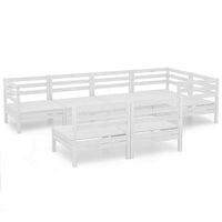 Set Divani da Giardino 7 pz in Legno Massello di Pino Bianco  cod mxl 36589