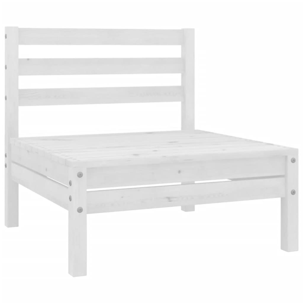 Set Salotto da Giardino 7 pz in Legno Massello di Pino Bianco 3082748