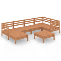 Set Salotto da Giardino 7 pz in Legno Massello di Pino ambra 3082962