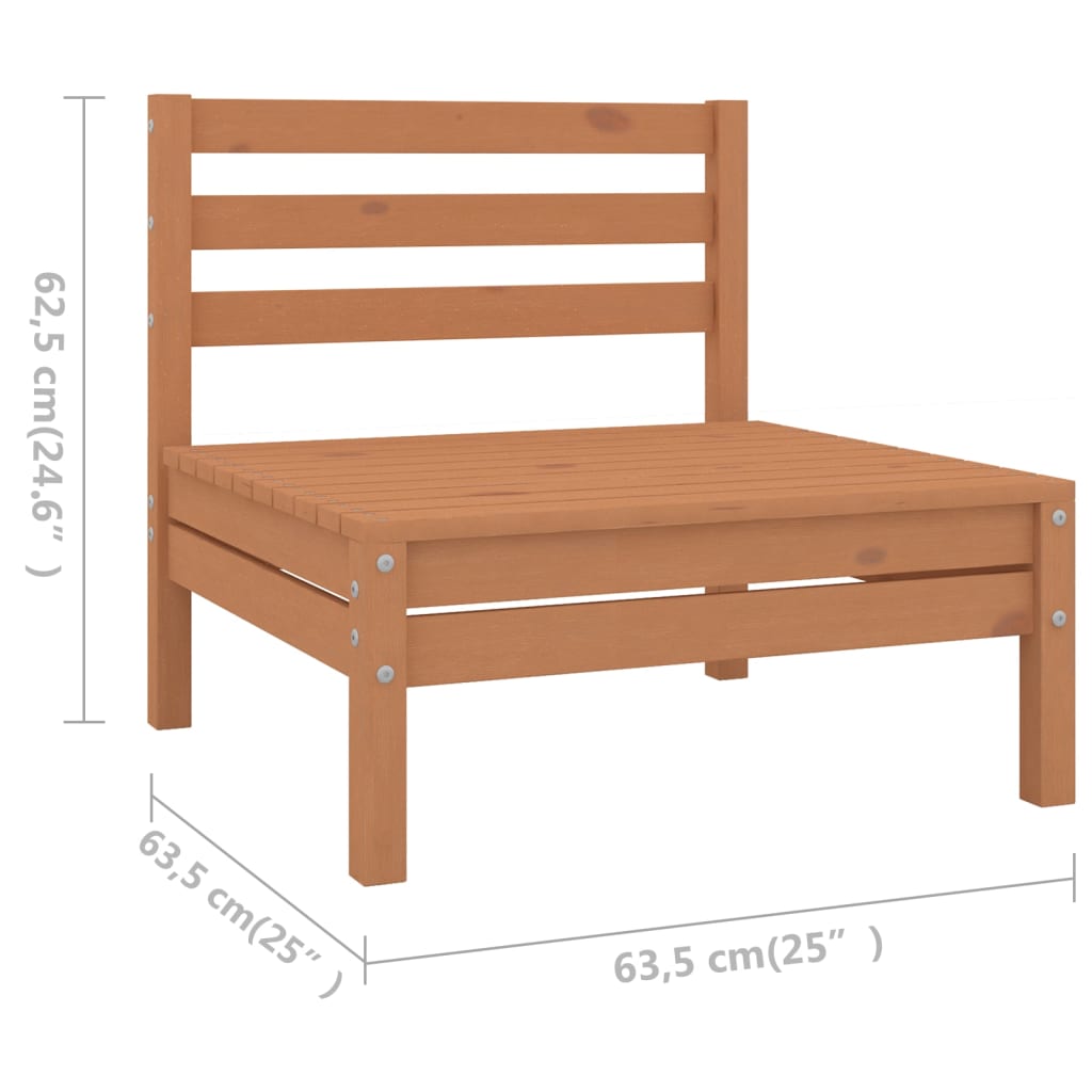 Set Salotto da Giardino 7 pz in Legno Massello di Pino ambra 3082962