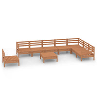 Set Divani da Giardino 9 pz in Legno Massello di Pino Miele cod mxl 36640