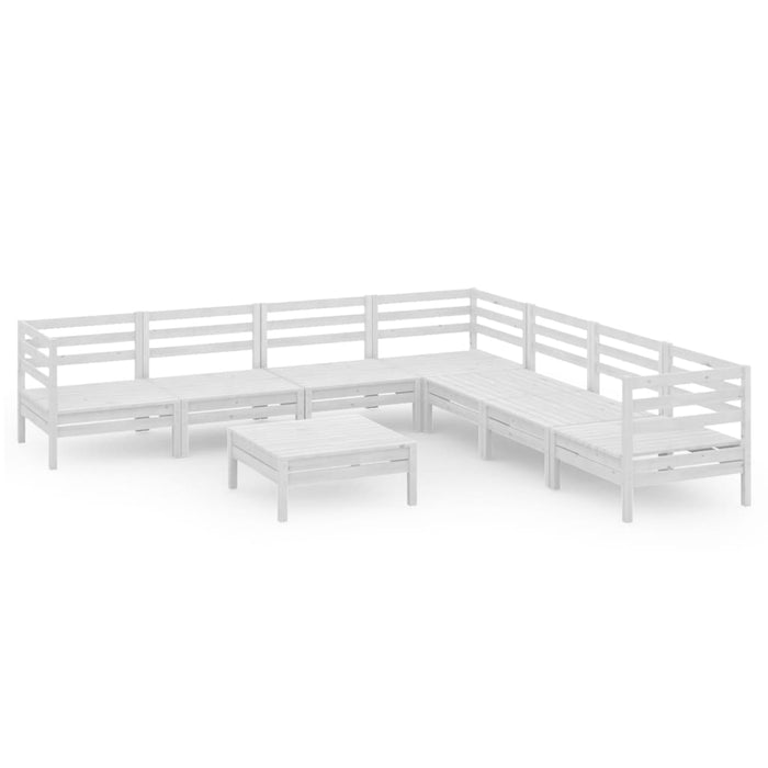 Set Divani da Giardino 8 pz in Legno Massello di Pino Bianco  cod mxl 40799