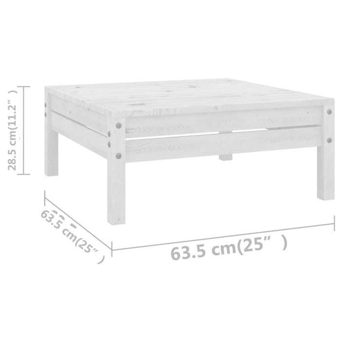 Set Divani da Giardino 10 pz in Legno Massello di Pino Bianco cod mxl 36684