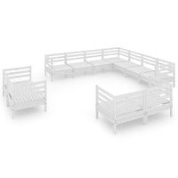 Set Divani da Giardino 11 pz in Legno Massello di Pino Bianco  cod mxl 36728