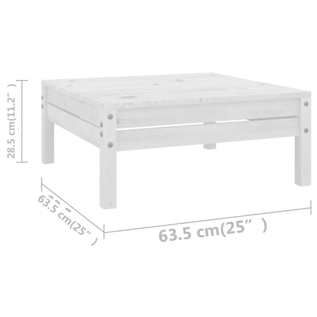 Set Salotto da Giardino 9 pz in Legno Massello di Pino Bianco 3083250