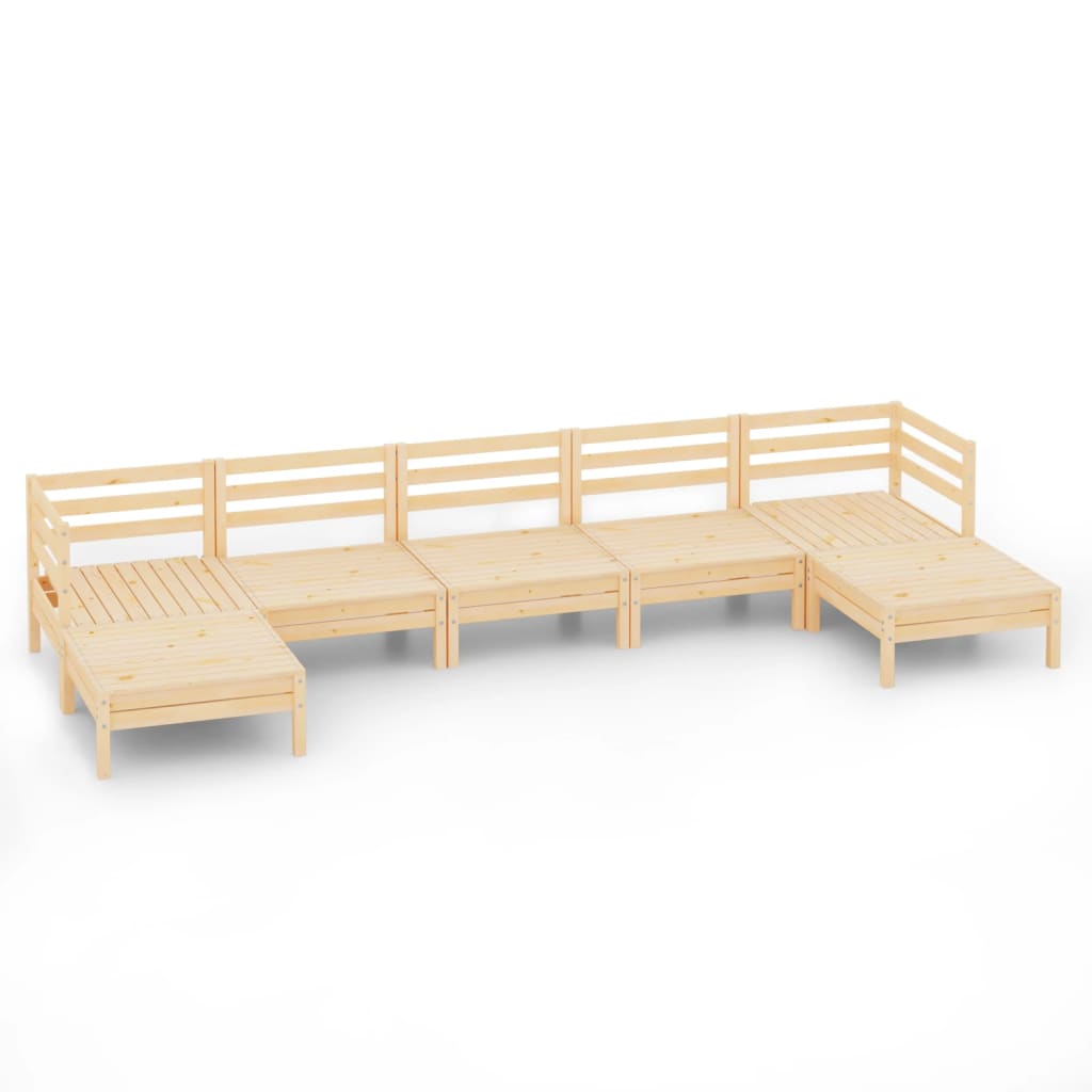 Set Salotto da Giardino 7 pz in Legno Massello di Pino 3083344