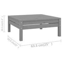 Set Salotto da Giardino 7 pz in Legno Massello di Pino Grigio 3083346