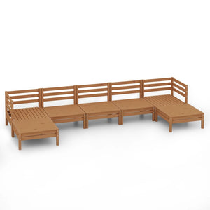 Set Salotto da Giardino 7 pz in Legno Massello di Pino ambra 3083347