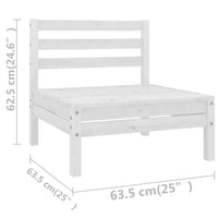 Set Salotto da Giardino 10 pz in Legno Massello di Pino Bianco 3083365