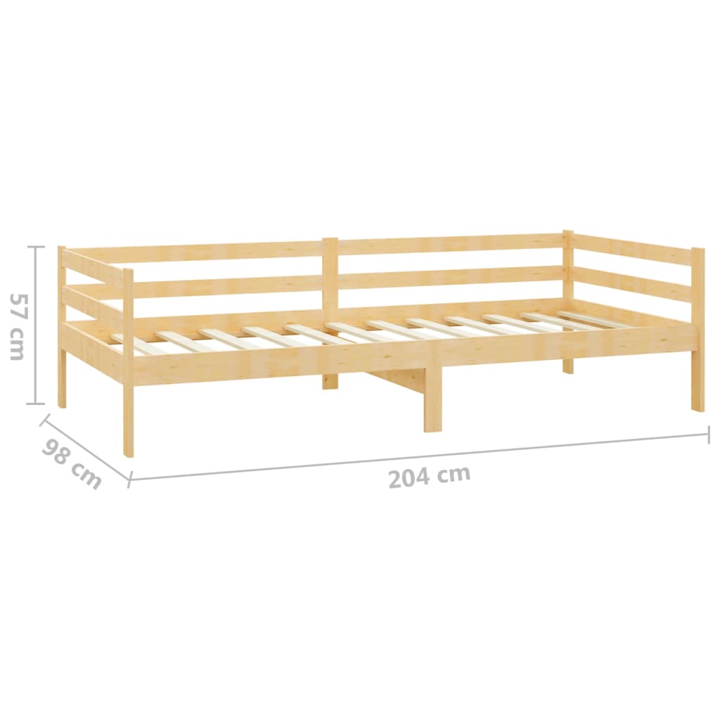 Divano Letto con Materasso 90x200 cm Legno Massello di Pino cod mxl 48322