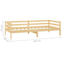 Divano Letto con Materasso 90x200 cm Legno Massello di Pino cod mxl 48322