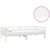 Divano Letto con Materasso 90x200 cm Bianco in Legno di Pino cod mxl 63678