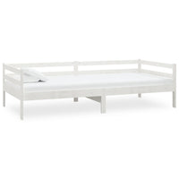 Divano Letto con Materasso 90x200 cm Bianco in Legno di Pino cod mxl 63678