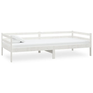 Divano Letto con Materasso 90x200 cm Bianco in Legno di Pino cod mxl 63678