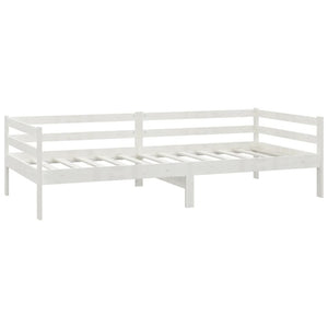 Divano Letto con Materasso 90x200 cm Bianco in Legno di Pino cod mxl 63678