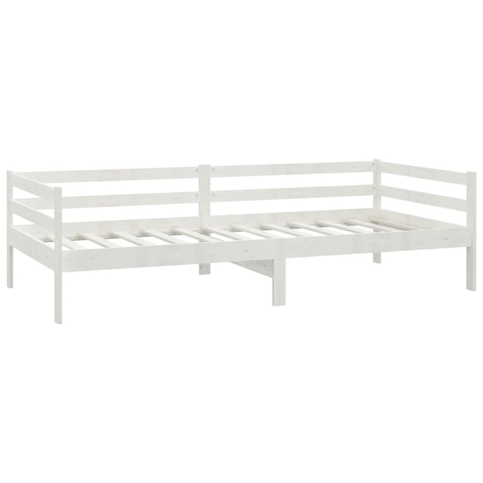 Divano Letto con Materasso 90x200 cm Bianco in Legno di Pino 3083555