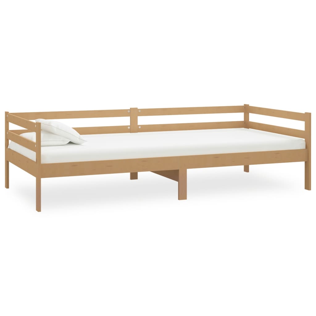 Divano Letto con Materasso 90x200 cm Miele in Legno di Pino cod mxl 58970