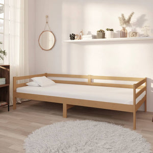 Divano Letto con Materasso 90x200 cm Miele in Legno di Pino cod mxl 58970