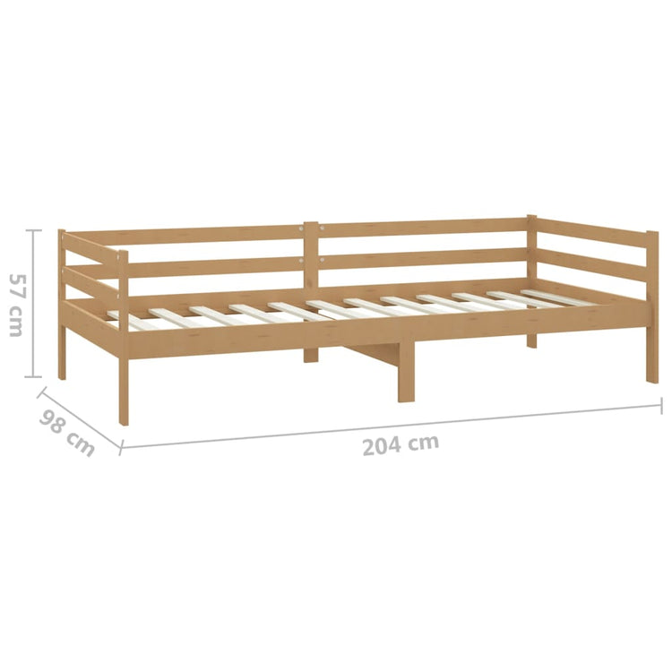 Divano Letto con Materasso 90x200 cm Miele in Legno di Pino cod mxl 60724