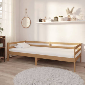 Divano Letto con Materasso 90x200 cm ambra in Legno di Pino 3083567