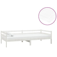 Divano Letto con Materasso 90x200 cm Bianco in Legno di Pino cod mxl 61928