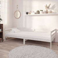 Divano Letto con Materasso 90x200 cm Bianco in Legno di Pino cod mxl 61928