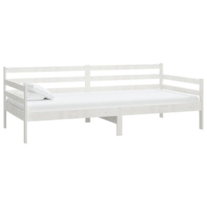 Divano Letto con Materasso 90x200 cm Bianco in Legno di Pino cod mxl 58971