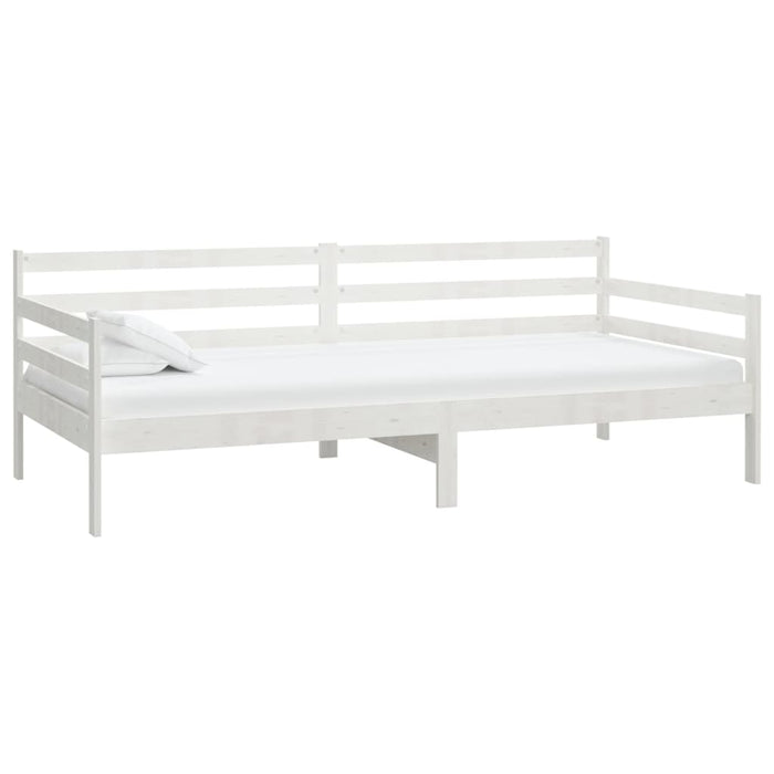 Divano Letto con Materasso 90x200 cm Bianco in Legno di Pino cod mxl 58971