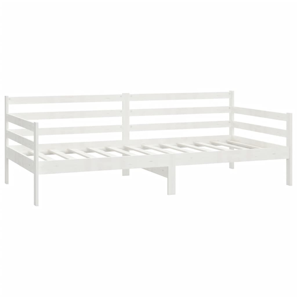 Divano Letto con Materasso 90x200 cm Bianco in Legno di Pino cod mxl 58971