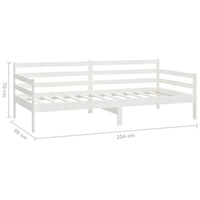 Divano Letto con Materasso 90x200 cm Bianco in Legno di Pino cod mxl 58971