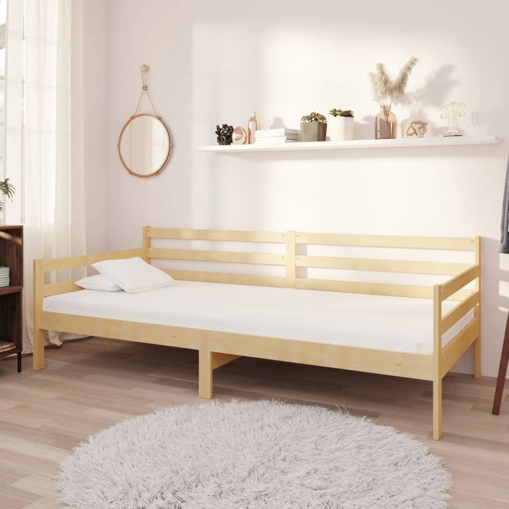 Divano Letto con Materasso 90x200 cm Legno Massello di Pino cod mxl 65285