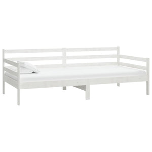 Divano Letto con Materasso 90x200 cm Bianco in Legno di Pino cod mxl 58938