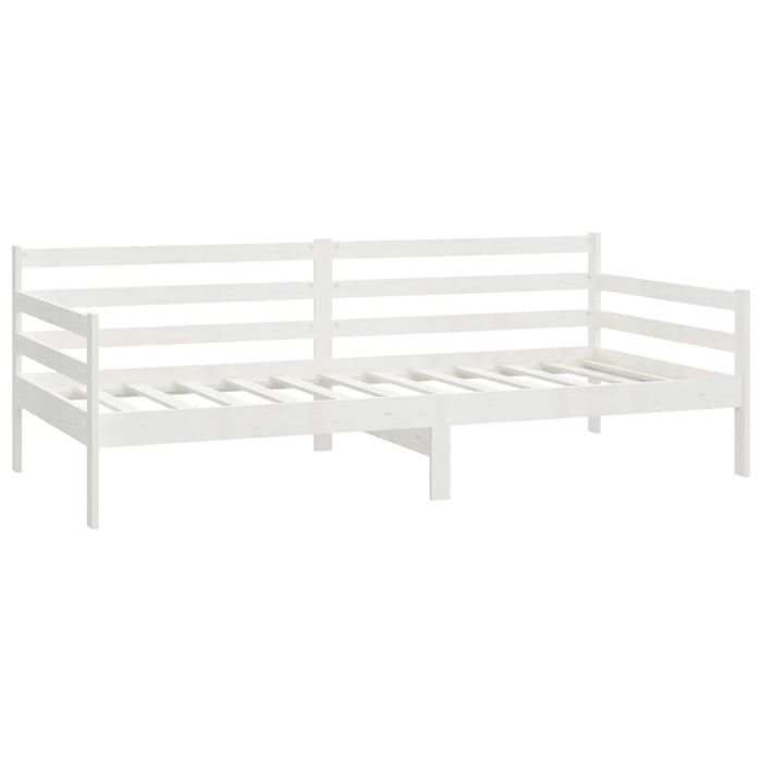 Divano Letto con Materasso 90x200 cm Bianco in Legno di Pino cod mxl 58938