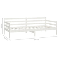 Divano Letto con Materasso 90x200 cm Bianco in Legno di Pino cod mxl 58938