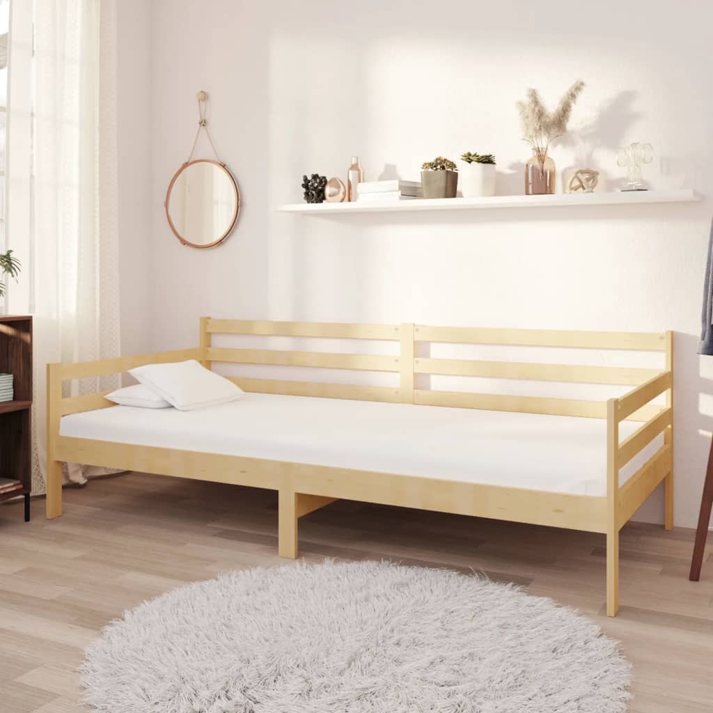 Divano Letto con Materasso 90x200 cm Legno Massello di Pino cod mxl 58528