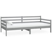 Divano Letto con Materasso 90x200 cm Grigio in Legno di Pino cod mxl 51274