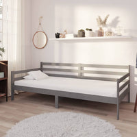 Divano Letto con Materasso 90x200 cm Grigio in Legno di Pino cod mxl 51274