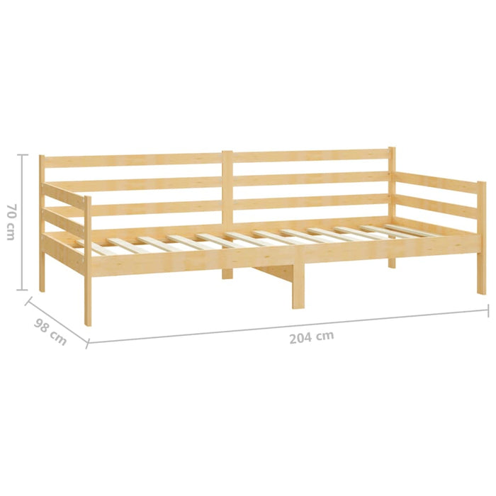 Divano Letto con Materasso 90x200 cm Legno Massello di Pino cod mxl 73837