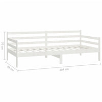 Divano Letto con Materasso 90x200 cm Bianco in Legno di Pino cod mxl 61929