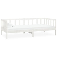 Divano Letto con Materasso 90x200 cm Bianco in Legno di Pino cod mxl 49481