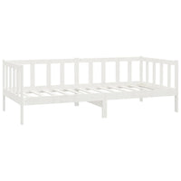 Divano Letto con Materasso 90x200 cm Bianco in Legno di Pino cod mxl 49481