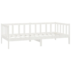 Divano Letto con Materasso 90x200 cm Bianco in Legno di Pino cod mxl 49481