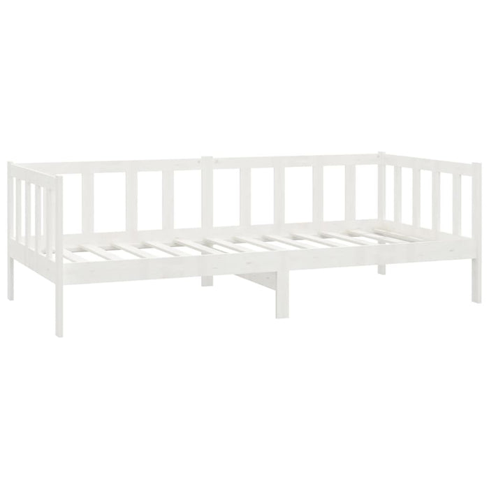 Divano Letto con Materasso 90x200 cm Bianco in Legno di Pino cod mxl 49481