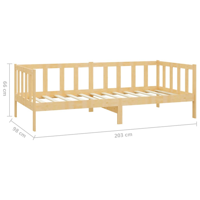 Divano Letto con Materasso 90x200 cm Legno Massello di Pino cod mxl 64428