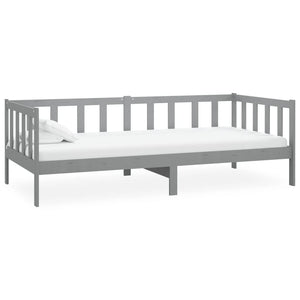 Divano Letto con Materasso 90x200 cm Grigio in Legno di Pino cod mxl 58967