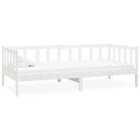 Divano Letto con Materasso 90x200 cm Bianco in Legno di Pino cod mxl 53875